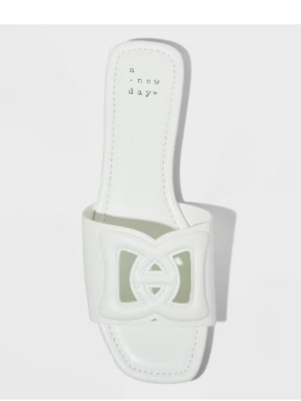 Women's Deidra Slide Sandals - a New Day™ White sz 7.5 NEW - Picture 4 of 4
